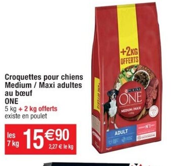 Cora x Carrefour Croquettes pour chiens Medium / Maxi adultes au bœuf ONE offre
