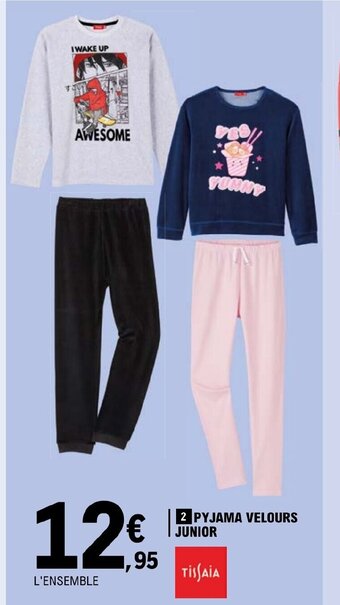 E.Leclerc PYJAMA VELOURS JUNIOR offre