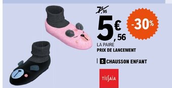 E.Leclerc 5 CHAUSSON ENFANT offre