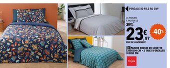 PARURE HOUSSE DE COUETTE 200X200 CM + 2 TAIES D'OREILLER 63X63 CM
