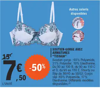 E.Leclerc Soutien-Gorge Avec Armatures Tissaia offre