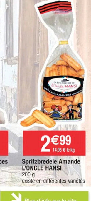 Spritzbredele Amande L'ONCLE HANSI