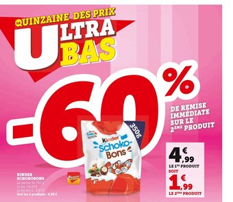 Super U KINDER SCHOKOBONS offre