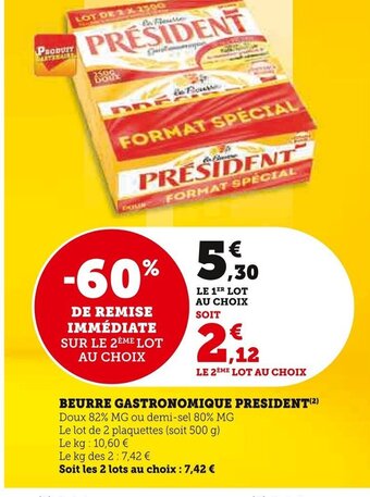 BEURRE GASTRONOMIQUE PRESIDENT