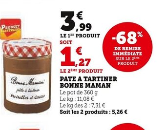 PATE A TARTINER BONNE MAMAN