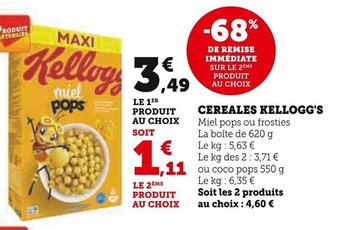 Super U CEREALES KELLOGG'S offre