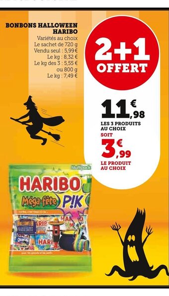 Super U BONBONS HALLOWEEN HARIBO offre