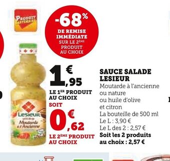 Super U SAUCE SALADE LESIEUR offre