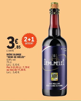 BIÈRE BLONDE DEMI DE MÊLÉE