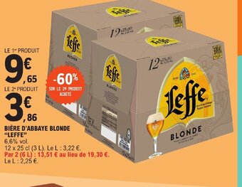 E.Leclerc BIÈRE D'ABBAYE BLONDE LEFFE offre