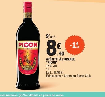 E.Leclerc APÉRITIF À L'ORANGE PICON offre