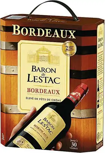 Spar BORDEAUX A.O.C. ROUGE ÉLEVÉ EN FÛTS DE CHÊNE offre