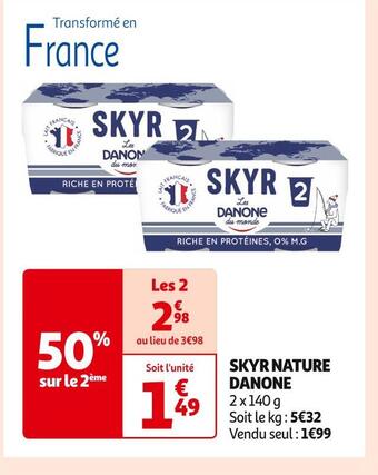 Auchan Supermarché Danone skyr nature offre