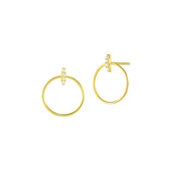 Auchan Boucles d'oreilles or 375 millièmes et oxydes de zirconium offre