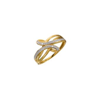 Auchan Bague or 375 millièmes rhodié et diamants offre