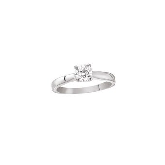 Solitaire platine et diamant 0,70 carat