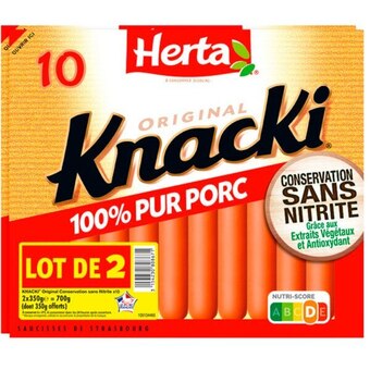 Auchan Knacki original porc herta offre