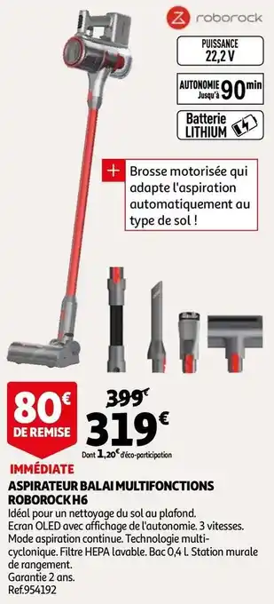 Auchan ASPIRATEUR BALAI MULTIFONCTIONS H6 offre
