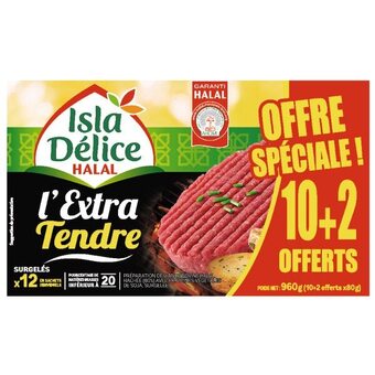 Auchan Steak haché extra tendre halal isla délice offre
