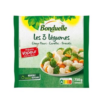 Auchan Les 3 légumes précuits vapeur surgelés bonduelle offre