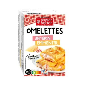 Auchan Omelettes jambon emmental surgelés paysan breton offre