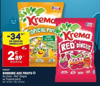 ALDI Krema bonbons aux fruits offre