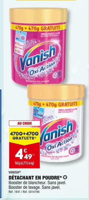 ALDI Vanish détachant en poudre offre