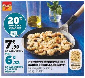 U Express Miti crevette decortiquee sauce persillade offre