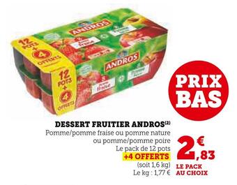 Super U Andros dessert fruitier offre