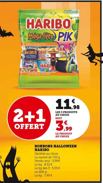 U Express Haribo bonbons halloween offre
