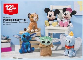 ALDI Nicotoys peluche disney 100 offre