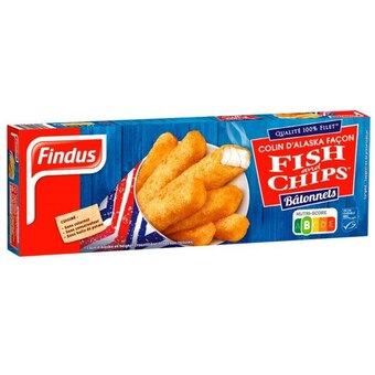 Auchan 60% de remise immédiate sur le 2ème produit au choix sur la gamme fish and chips surgele findus offre