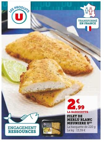 U Express U filet de merlu blanc meuniere offre