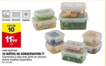ALDI Home creation 10 boîtes de conservation offre