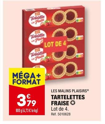 ALDI Les malins plaisirs tartelettes fraise offre