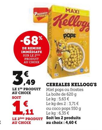 Super U Kellogg's cereales offre