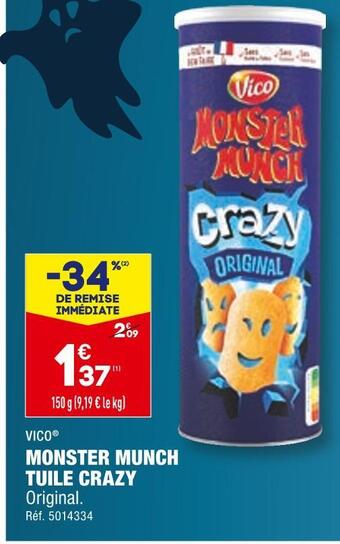 ALDI Vico monster munch tuile crazy offre