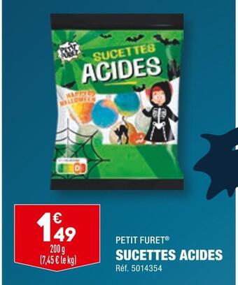 ALDI Petit furet sucettes acides offre