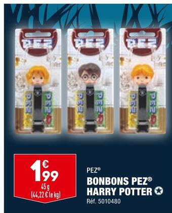 ALDI Pez bonbons harry potter offre