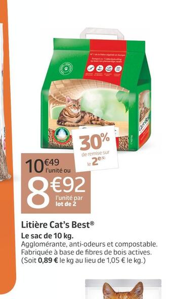 Jardiland Cat’s best litière offre