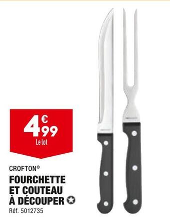 Crofton fourchette et couteau à découper