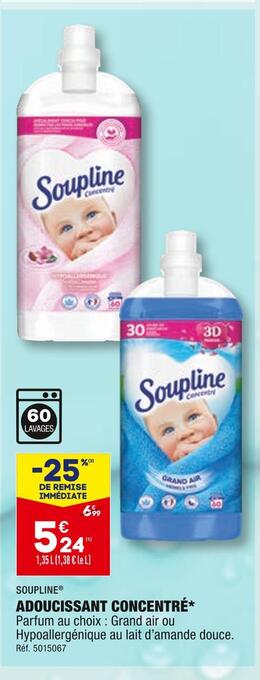 ALDI Soupline adoucissant concentré offre