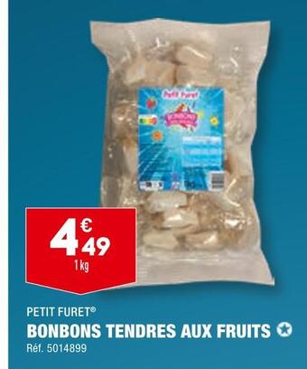ALDI Petit furet bonbons tendres aux fruits offre