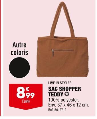 ALDI Live in style sac shopper teddy offre