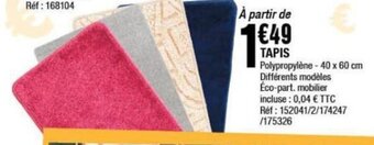 La Foir'Fouille TAPIS offre