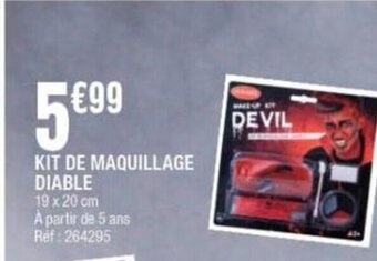 La Foir'Fouille KIT DE MAQUILLAGE DIABLE offre