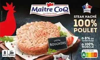 Auchan STEAK HACHÉ 100% POULET SURGELÉ offre