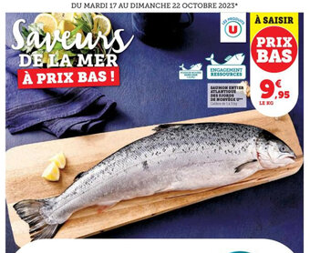 Hyper U SAUMON ENTIER ATLANTIQUE DES FJORDS DE NORVEGE U offre