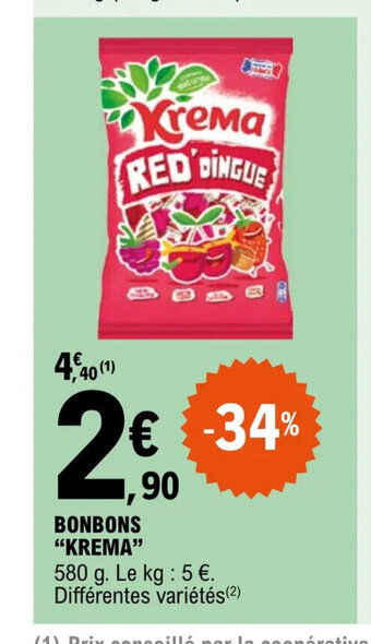 E.Leclerc BONBONS "KREMA" offre