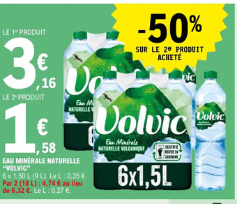 E.Leclerc EAU MINÉRALE NATURELLE "VOLVIC" offre